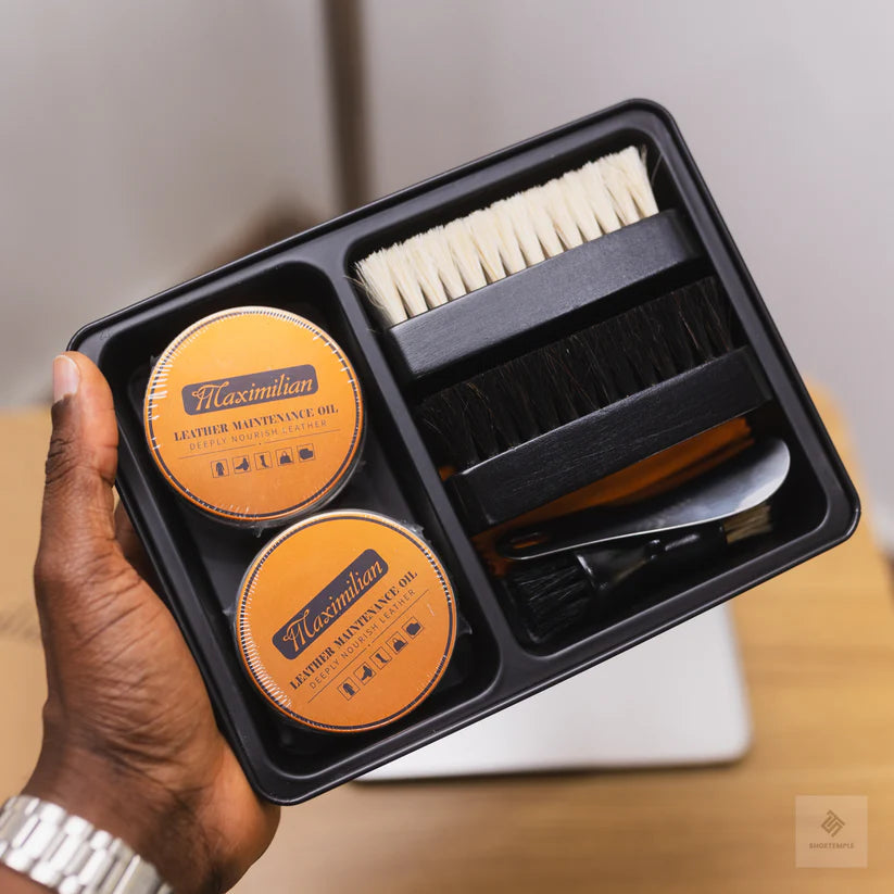 MAXIMILIAN 7-Piece Shoe Polish Kit