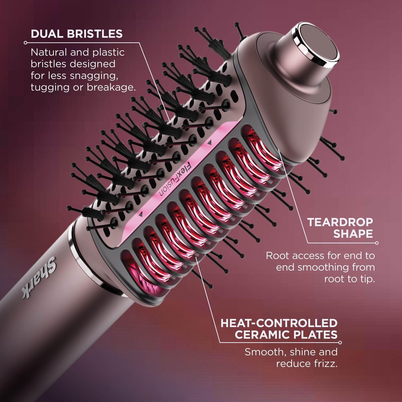 Shark FlexFusion 5-in-1 Air Styler & Dryer with Ceramic Straightener and Case – HD652SUK