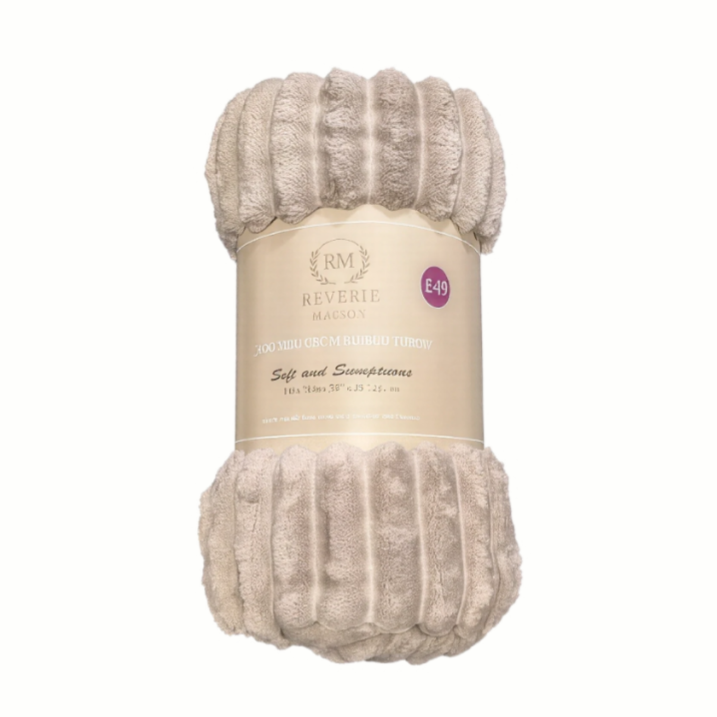 Reverie Maison Jacquard Large Ribbed Throw – Soft, Luxury Textured Blanket