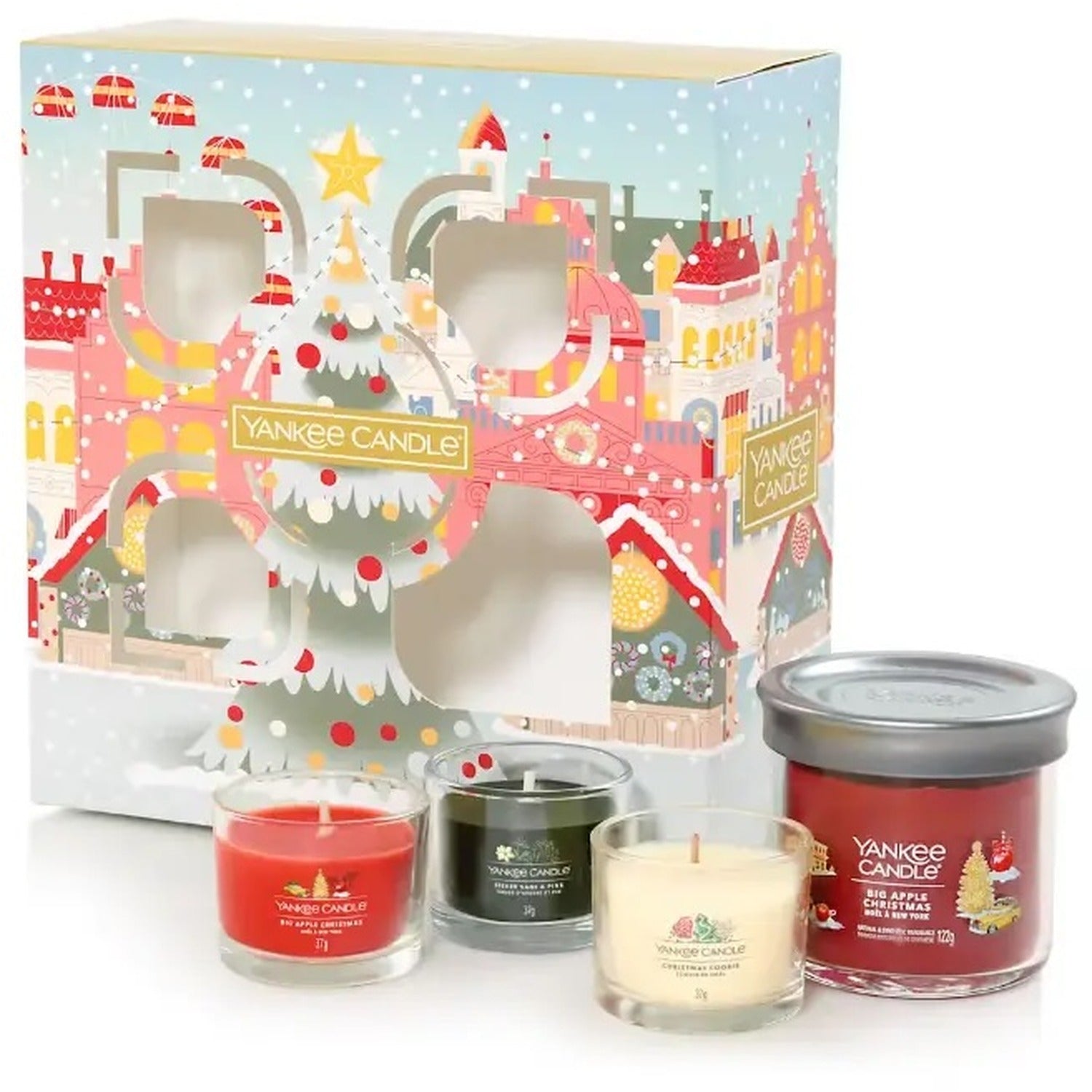 Yankee Candle Festive Filled Votive & Small Jar Gift Set – Christmas Collection