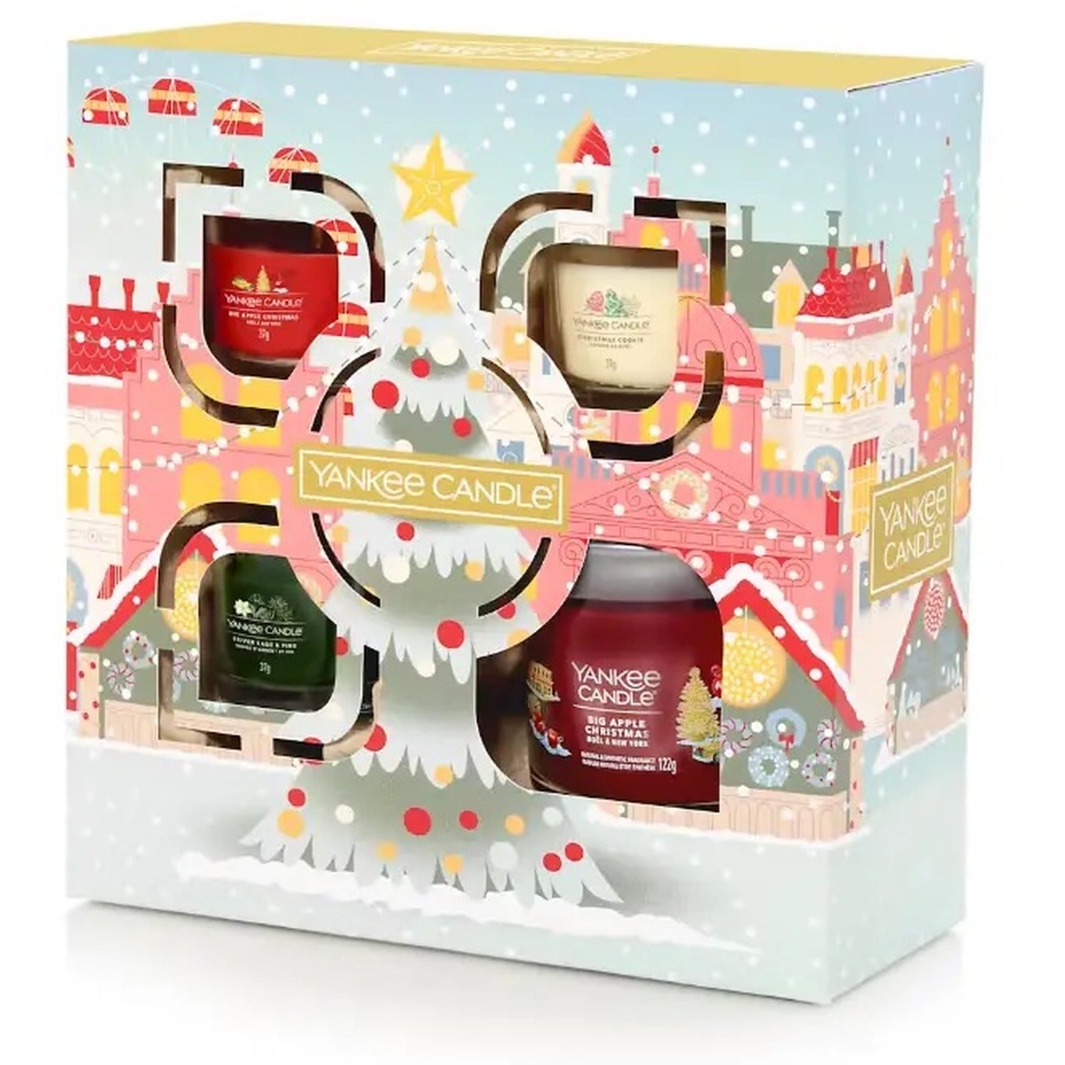 Yankee Candle Festive Filled Votive & Small Jar Gift Set – Christmas Collection