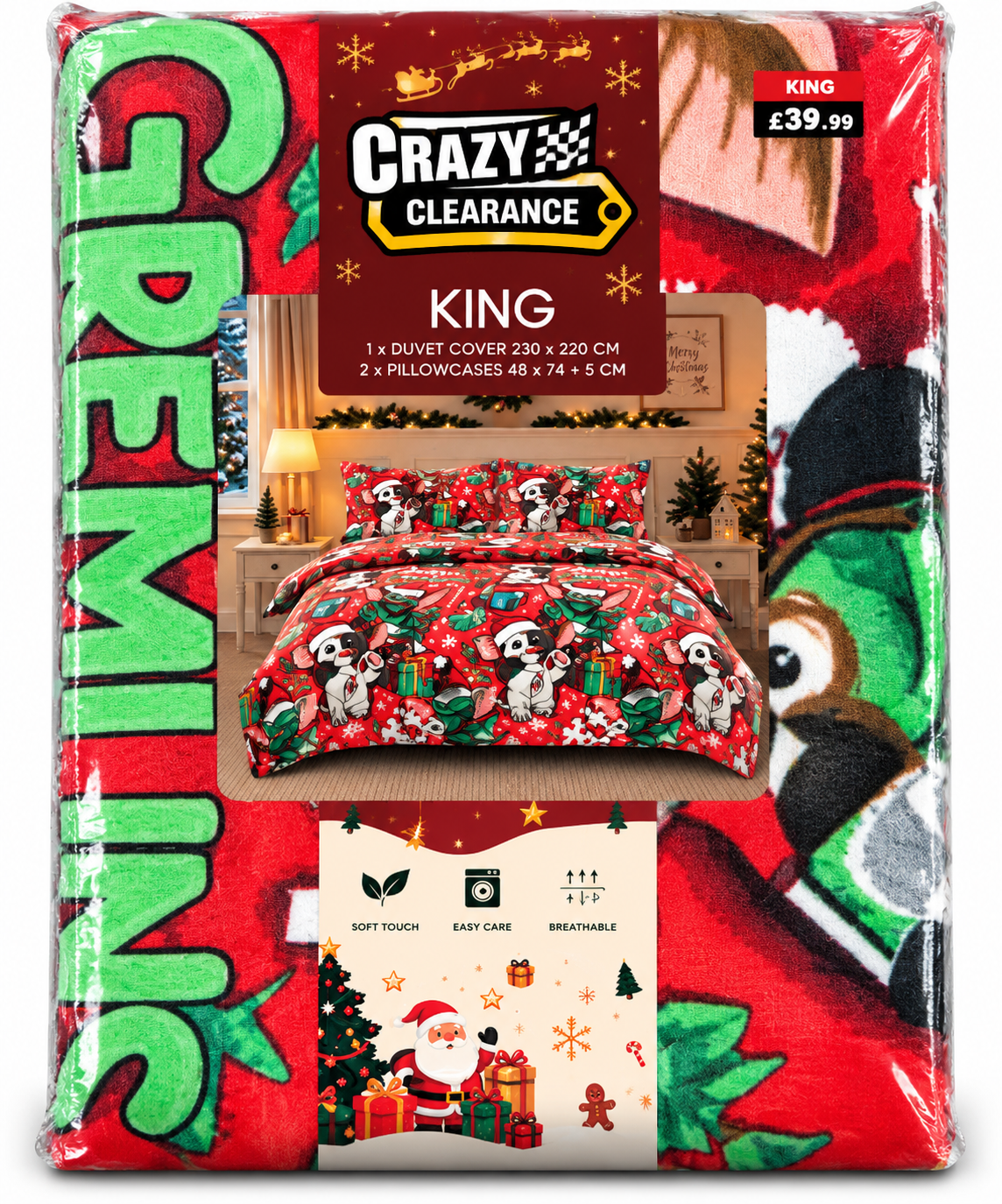 Christmas Duvets,Single,Double & King Size Duvet Cover Set – 3 Piece| 11 Different Designs