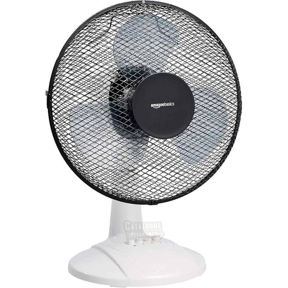 AmazonBasics 40W Oscillating Table Fan – 3-Speed Settings