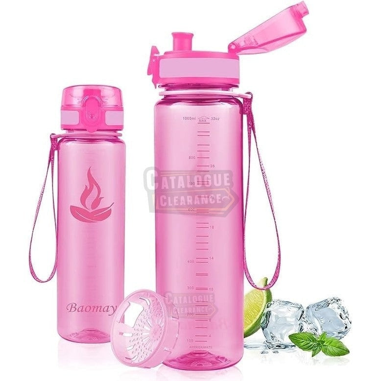 Baomy Sports Water Bottle 750ml, Adults/Kids Water Bottle with Filter