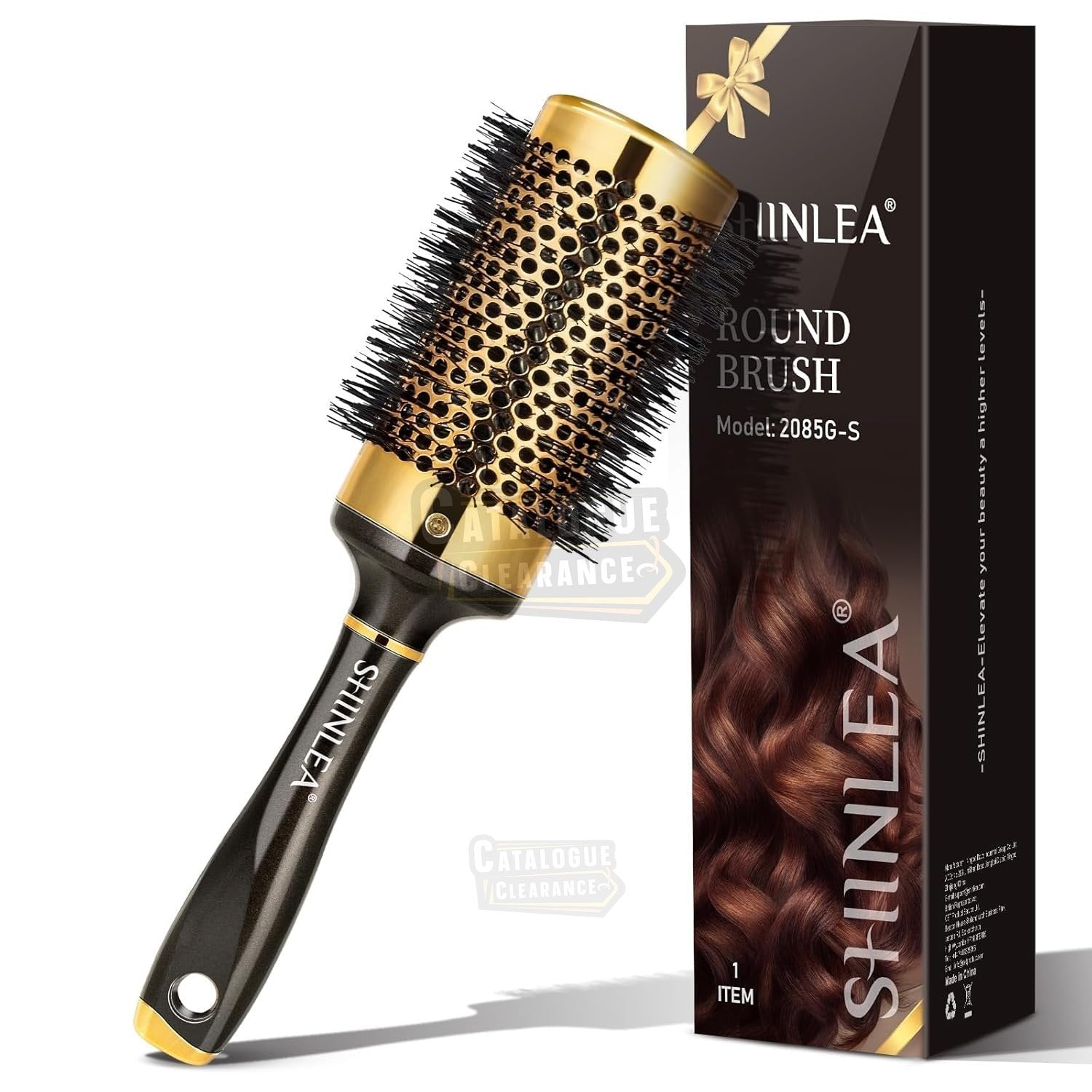SHINLEA 53mm Round Brush for Blow Drying – Nylon & Aluminium Professional Hair Brush for Curls and Styling Without Pulling