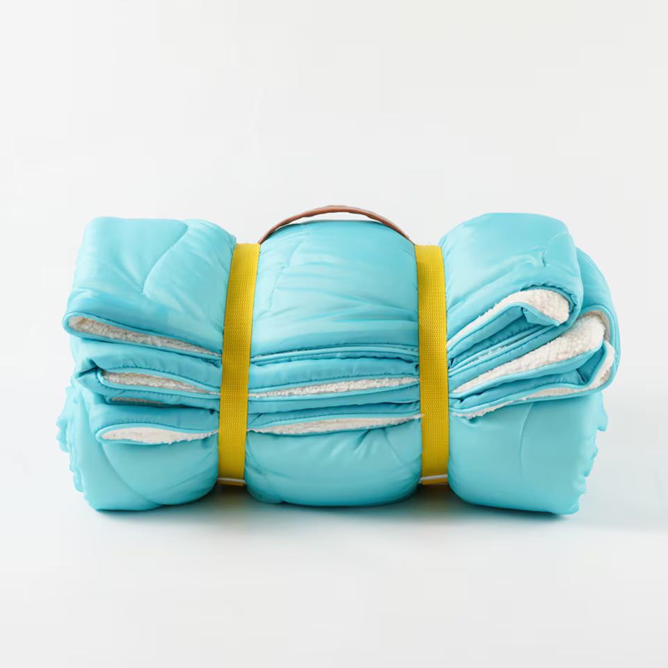 Tesco Quilted Blanket with Sherpa – 200×213cm, Weatherproof & Eco-Friendly