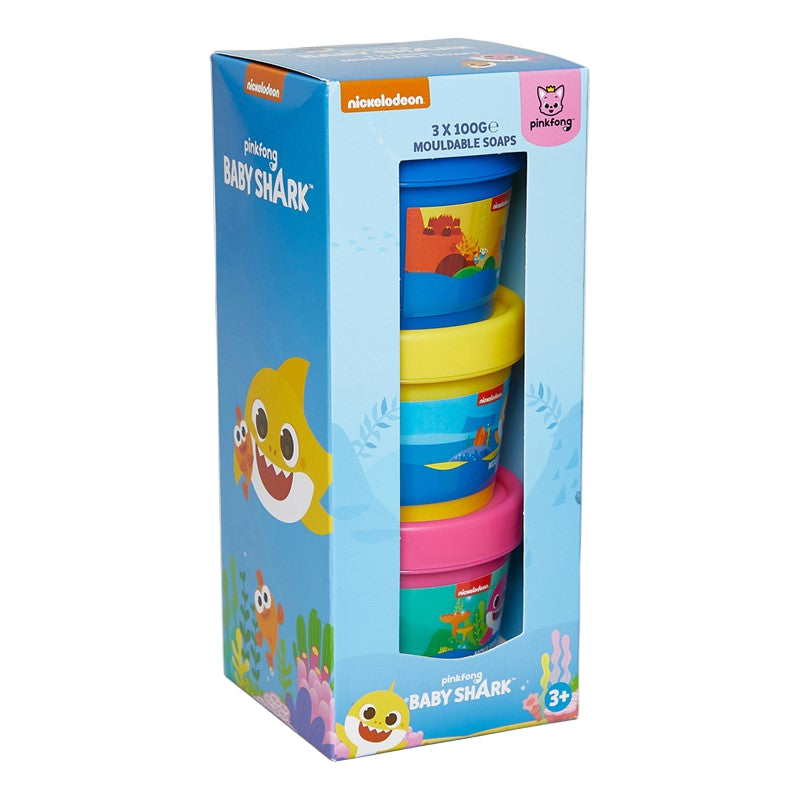 Baby Shark Mouldable Soaps - 3 x 100g