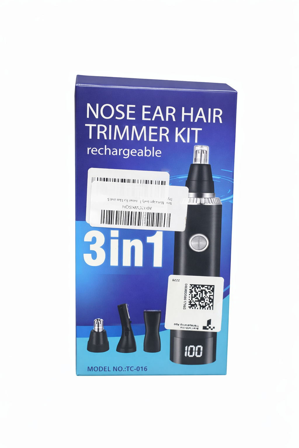 Rechargeable Nose & Ear Hair Trimmer Kit – 3 in 1 Grooming Tool
