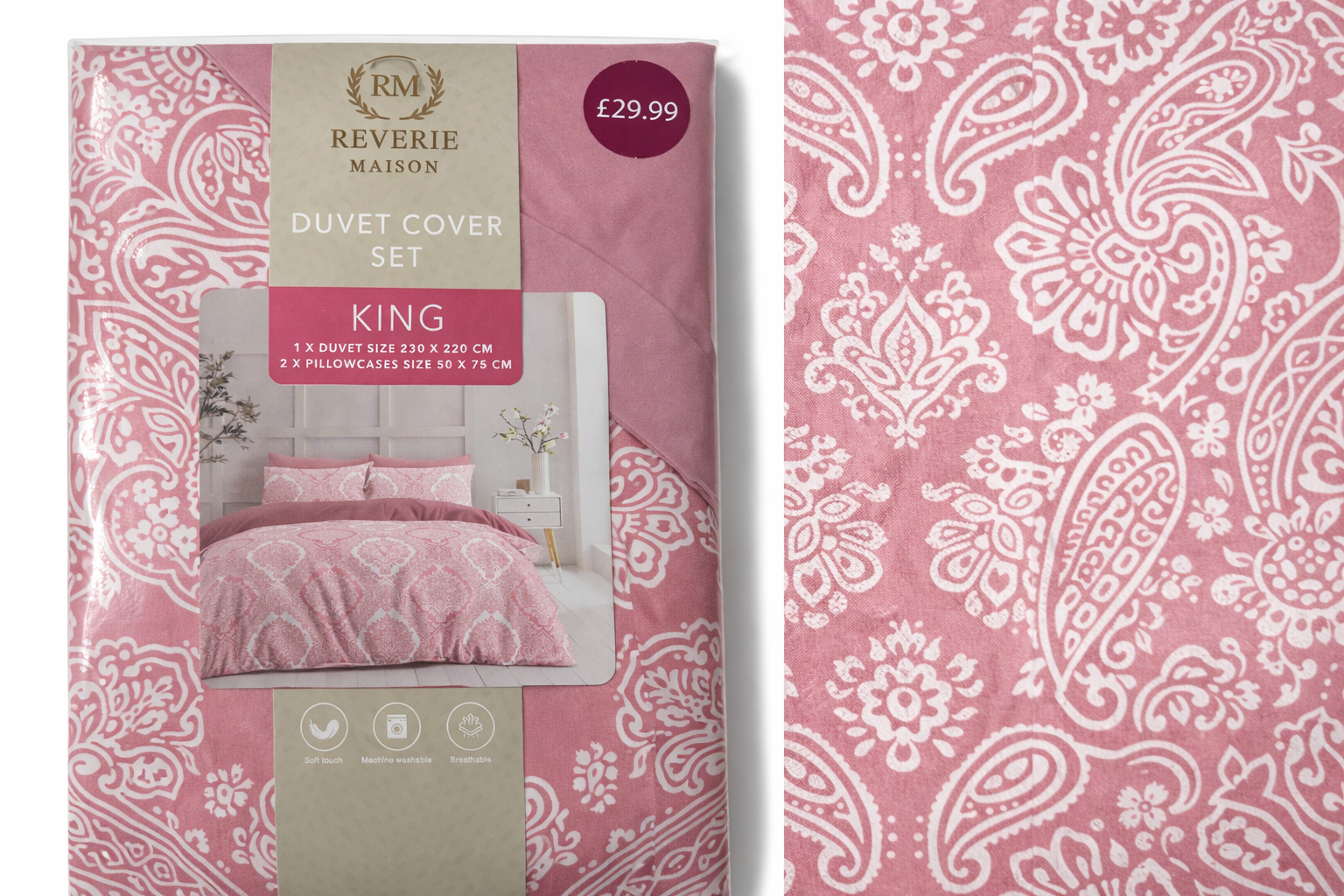 Reverie Maison Duvet Cover Set – Single, Double & King Sizes, Soft Touch Bedding