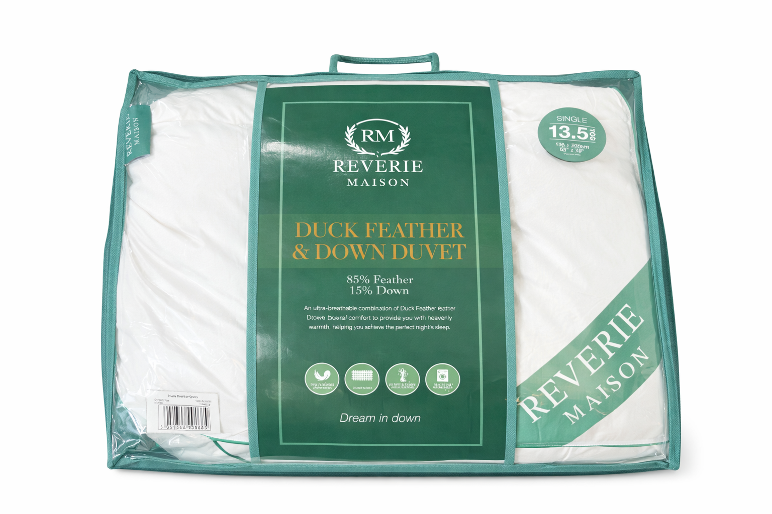 Reverie Maison Duck Feather & Down Duvet - Single 135 x 200 CM