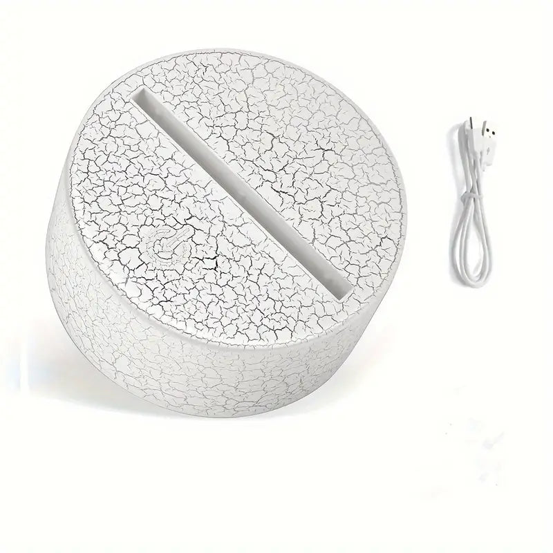 Creative 3D Visualization Lamp Base with Remote Control