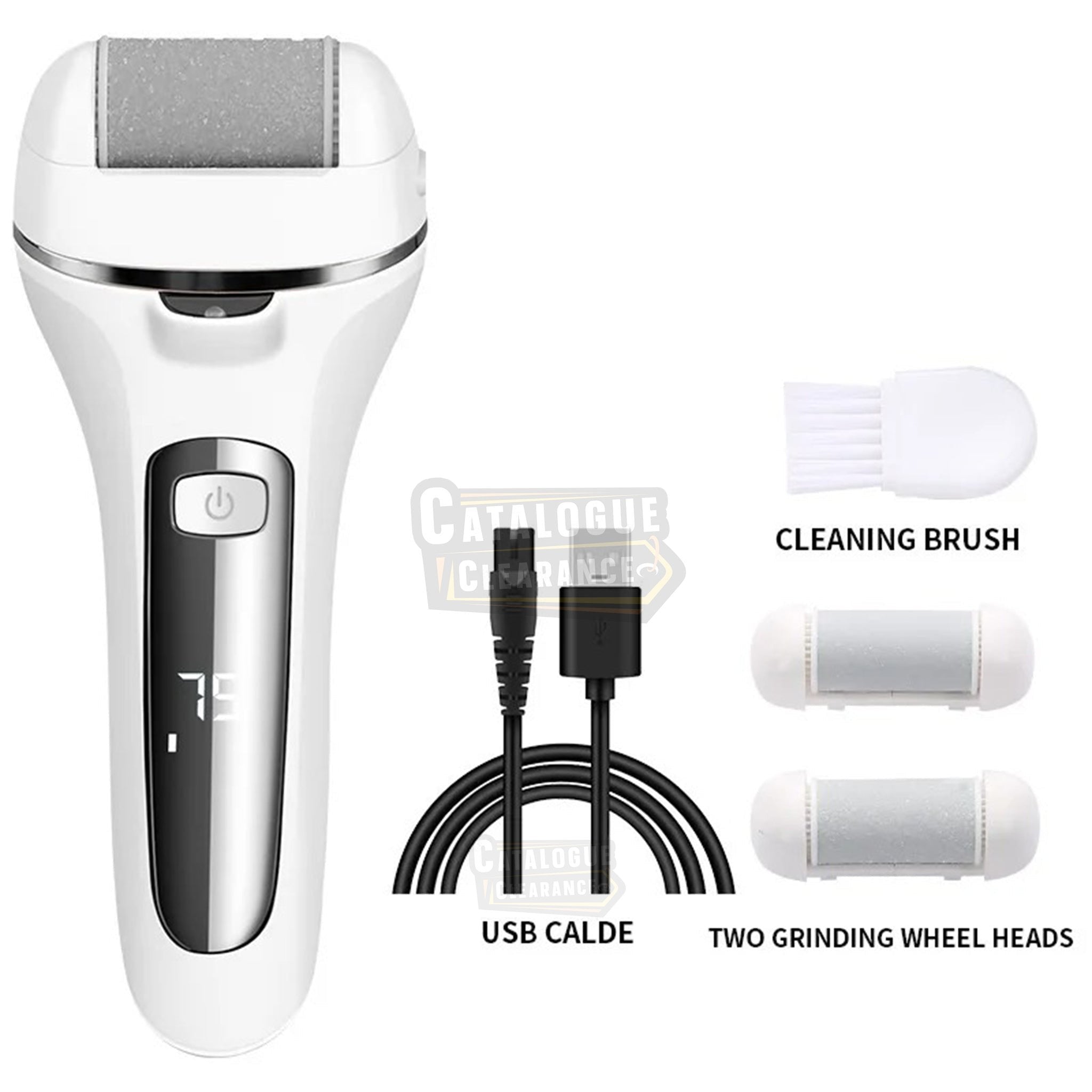 Electric Callus Remover – Rechargeable Foot Scrubber, 3 Rollers for Hard, Dry Skin