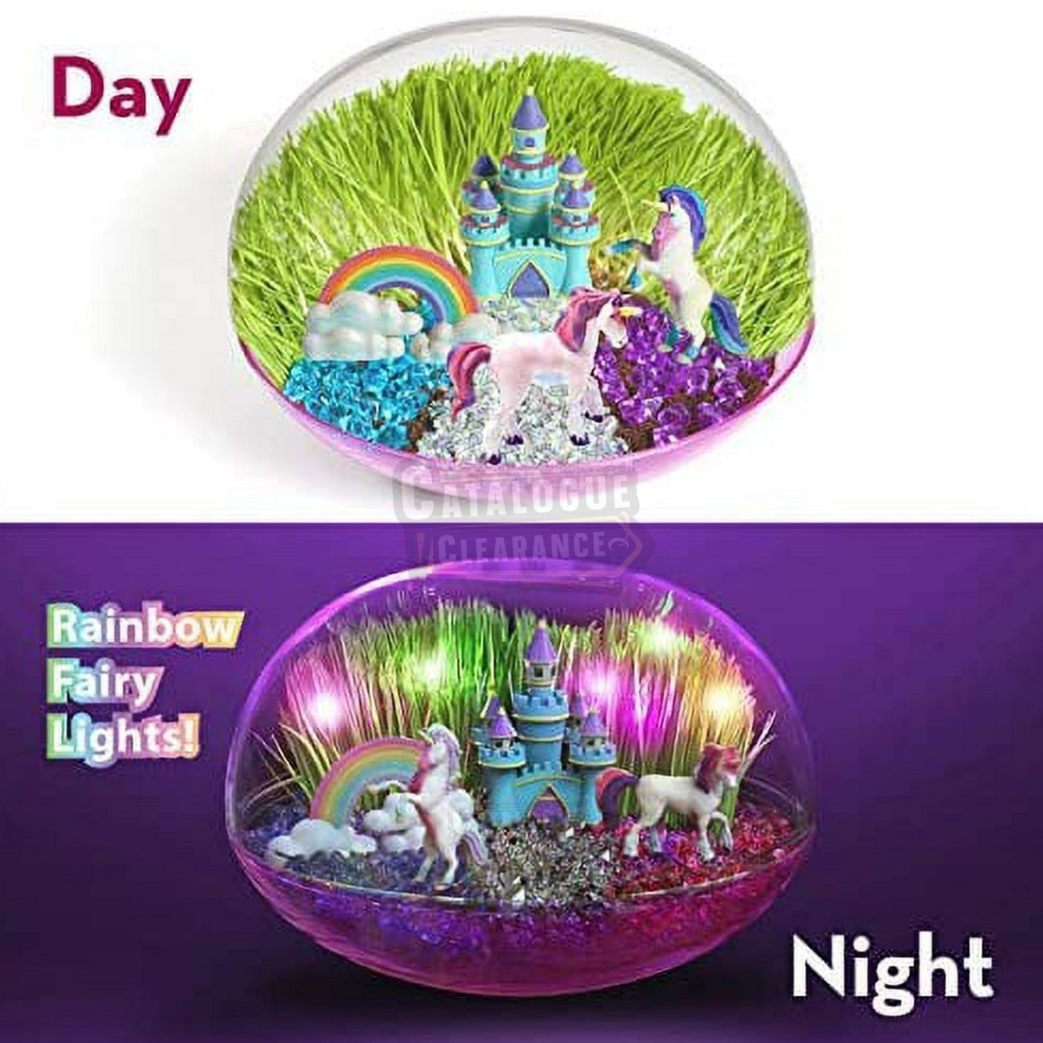 BRYTE Unicorn Terrarium Kit for Kids Light Up Fairy Garden