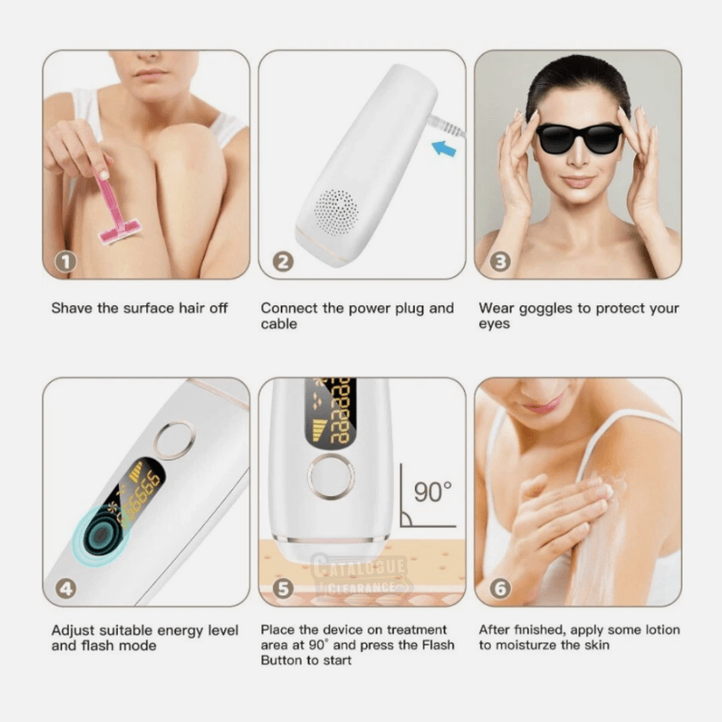 Fezax IPL Hair Removal Device – Painless, Permanent Hair Reduction System with Flash Technology