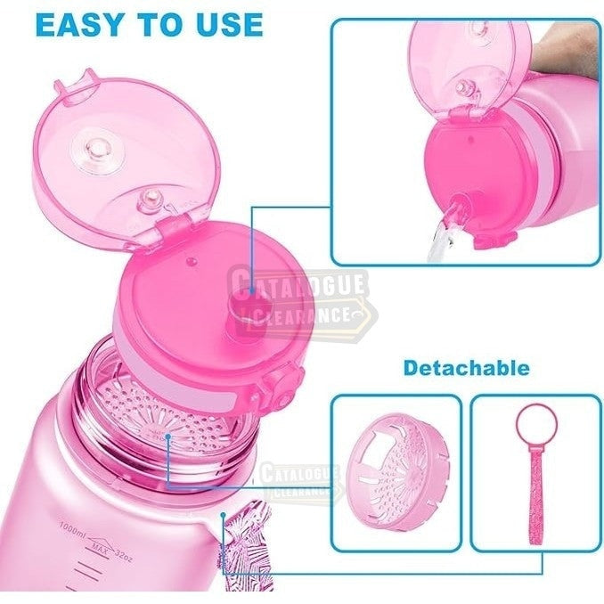 Baomy Sports Water Bottle 750ml, Adults/Kids Water Bottle with Filter