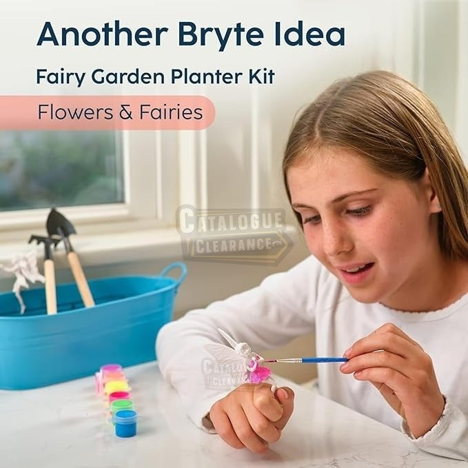 Bryte Light Up Unicorn Terrarium Kit for Kids - Grow Plant, Castle, Paint Set