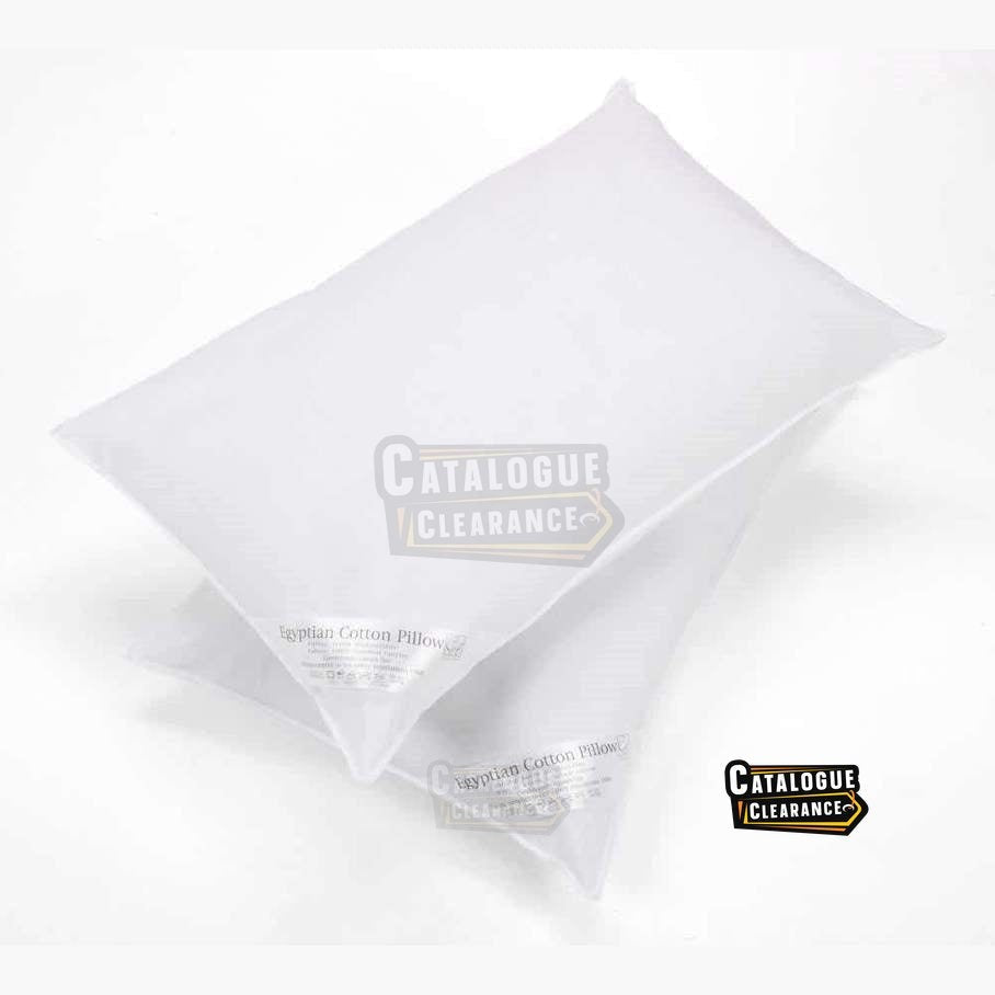 Luxury Egyptian Cotton Pillows – 100% Cotton, Medium Firm Support, 2-Pack