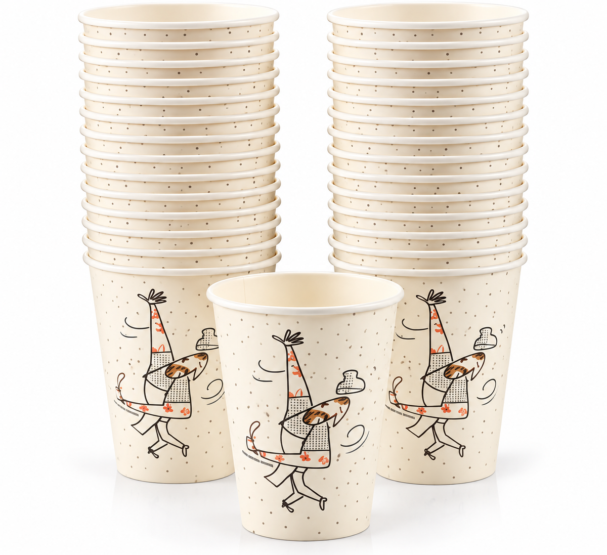 50 Pack Disposable Paper Cups – Cream