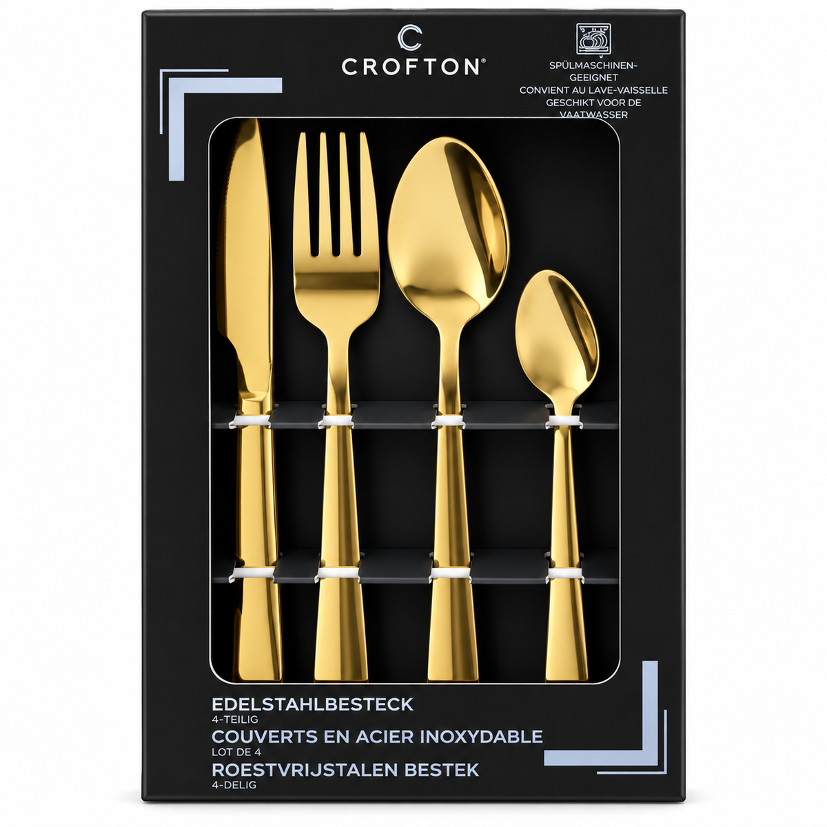 Crofton 16-Piece Stainless Steel Cutlery Set – 3 Colours Available
