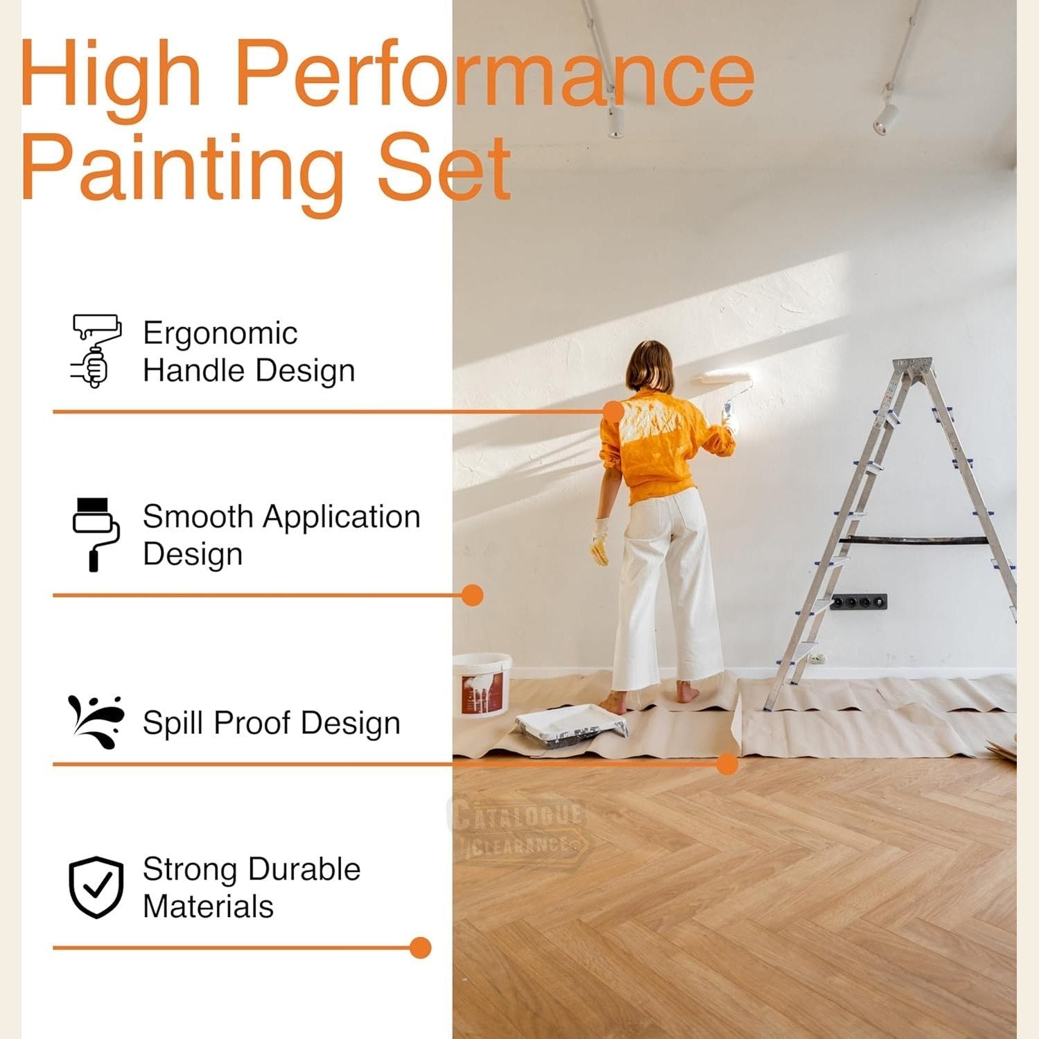 All-in-One Paint Roller Set for Walls and Ceilings - Hynec Technologies