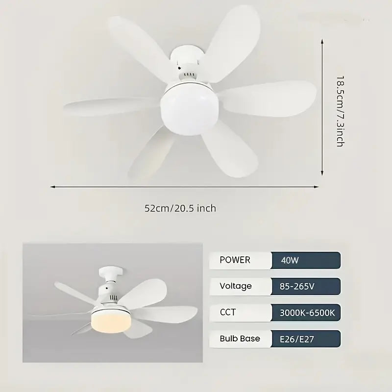 LED flower fan light Socket Ceiling Fan – Smart Home Lighting & Cooling Solution