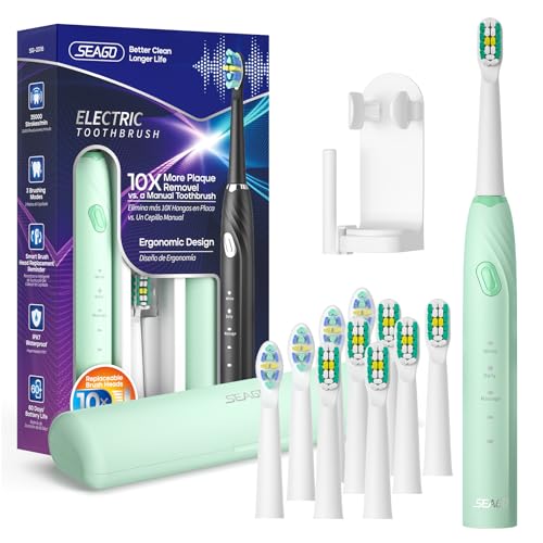 Seago Ultrasonic Electric Toothbrush with Travel Case
