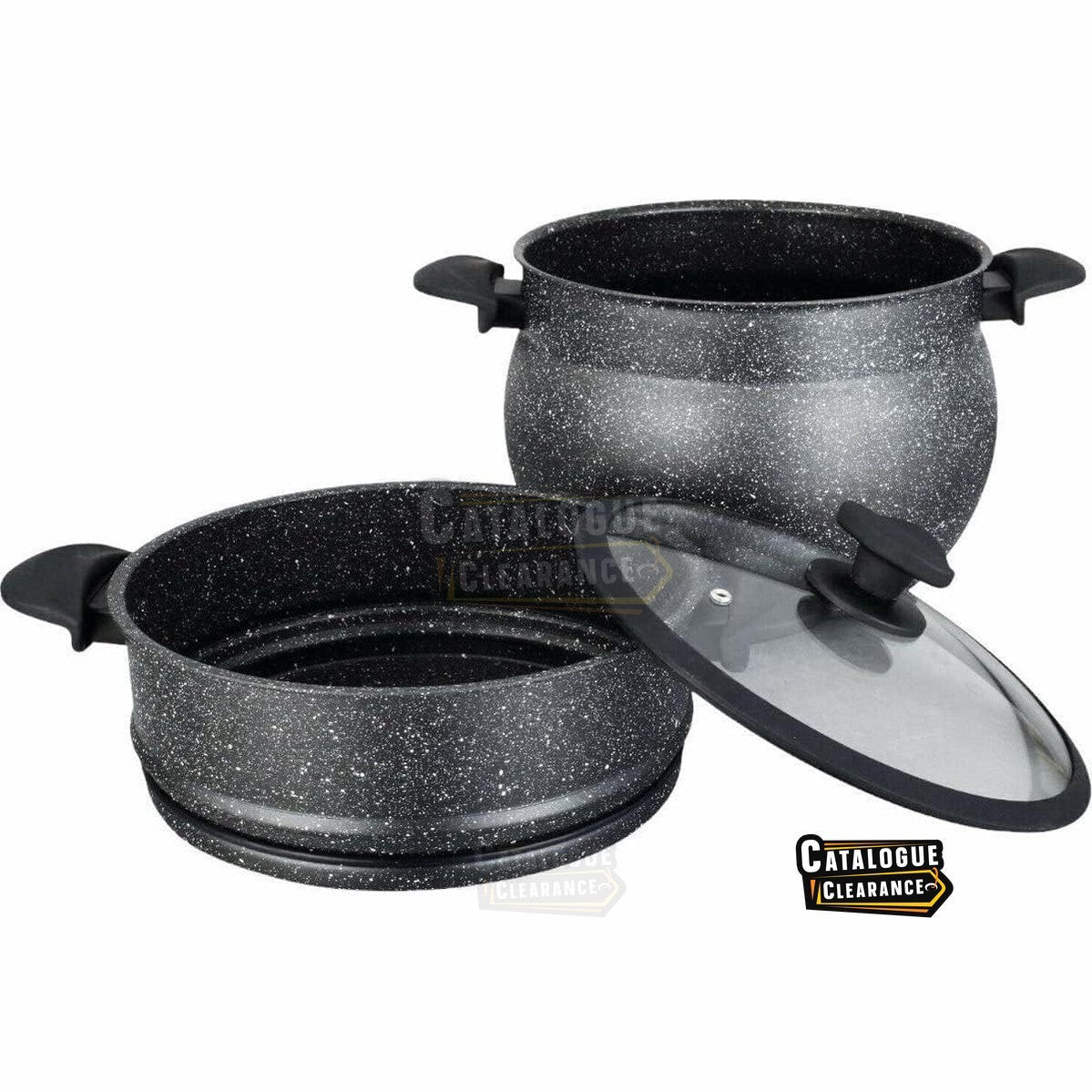 COUSCOUS 3-Piece Cushion Pot 11 L Steamer Steamer Induction Manty Cooker