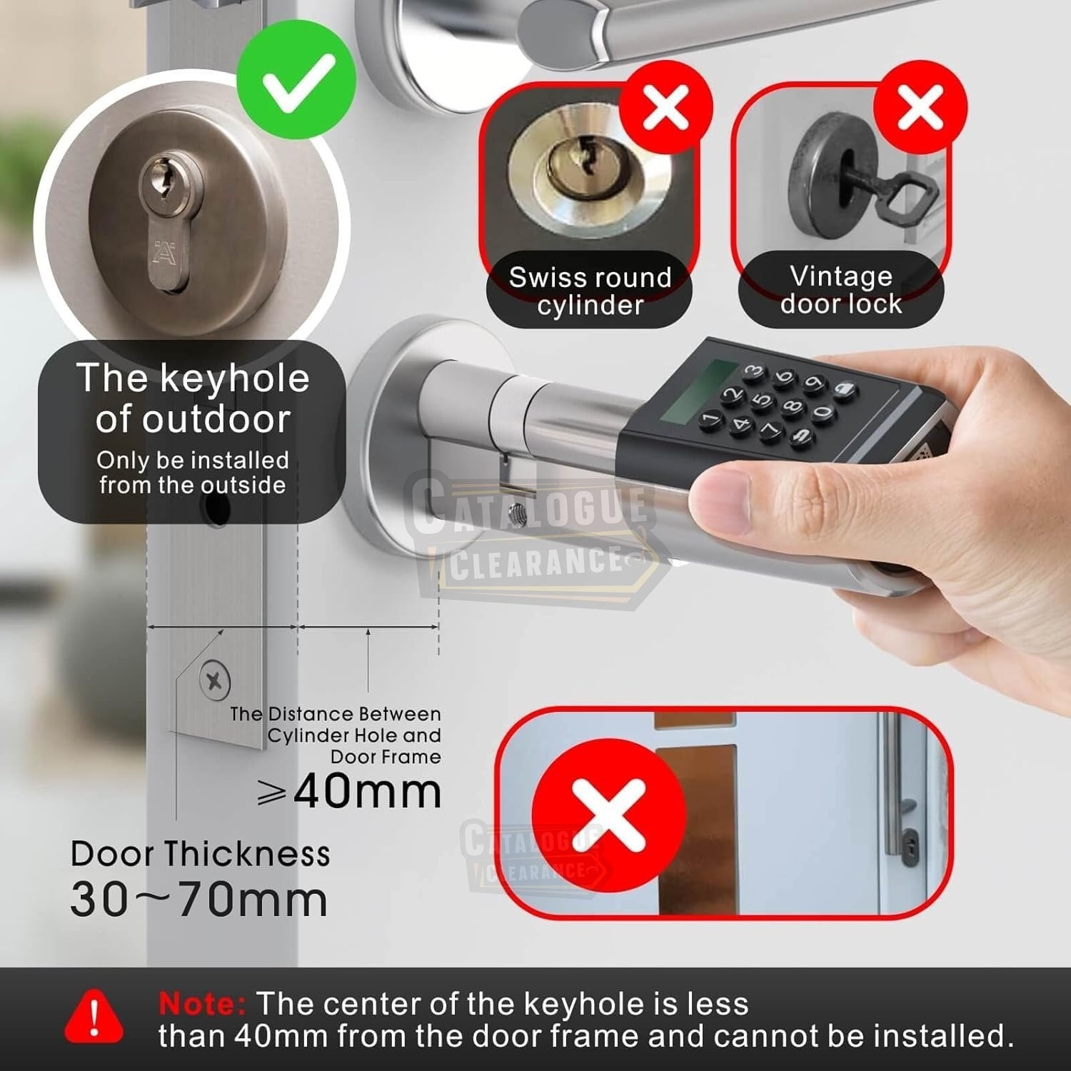 WELOCK PCB51 Smart Wi-Fi Door Lock – Keypad, RFID, Bluetooth & App Control, Waterproof