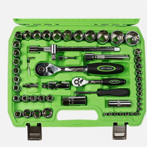 DSD TOOLS 108pc 1/4" & 1/2" Dr Metric Socket Set With Ratchets & Bits DS1033