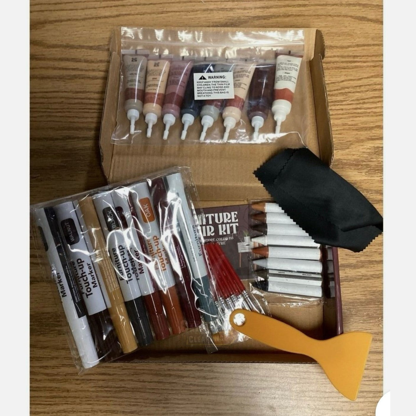 Katzco 34-Piece Furniture Repair Kit – Restore & Recolor Wood Furniture Easily