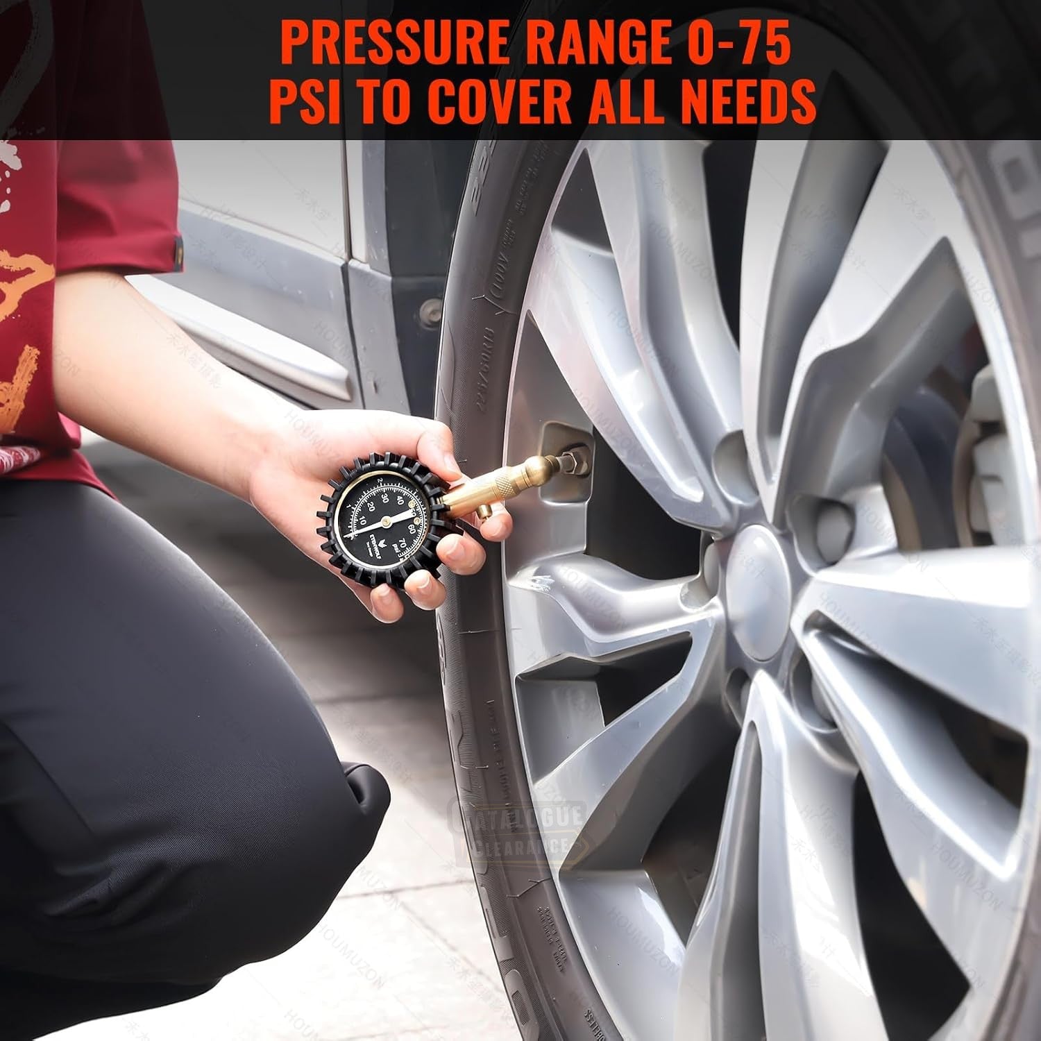 ETENWOLF G200 Tire Pressure Gauge for Cars 0-75 PSI