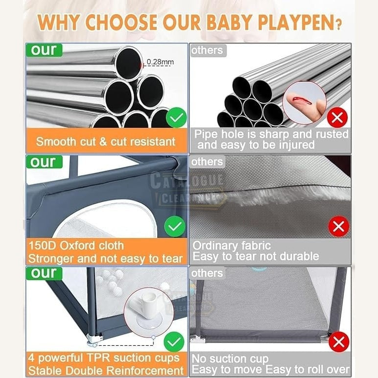 Breathable Anti-Collision Baby Playpen