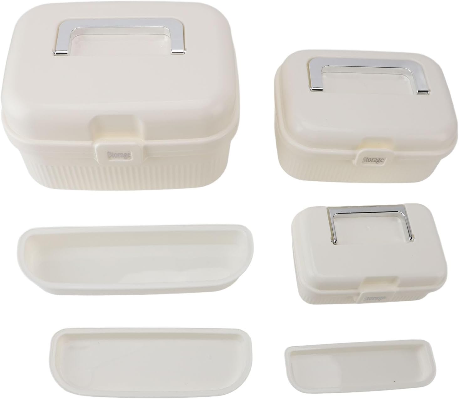 3-Piece Medicine Organizer Box Set – Large Capacity Storage Case with Removable Tray (Small, Medium & Large)