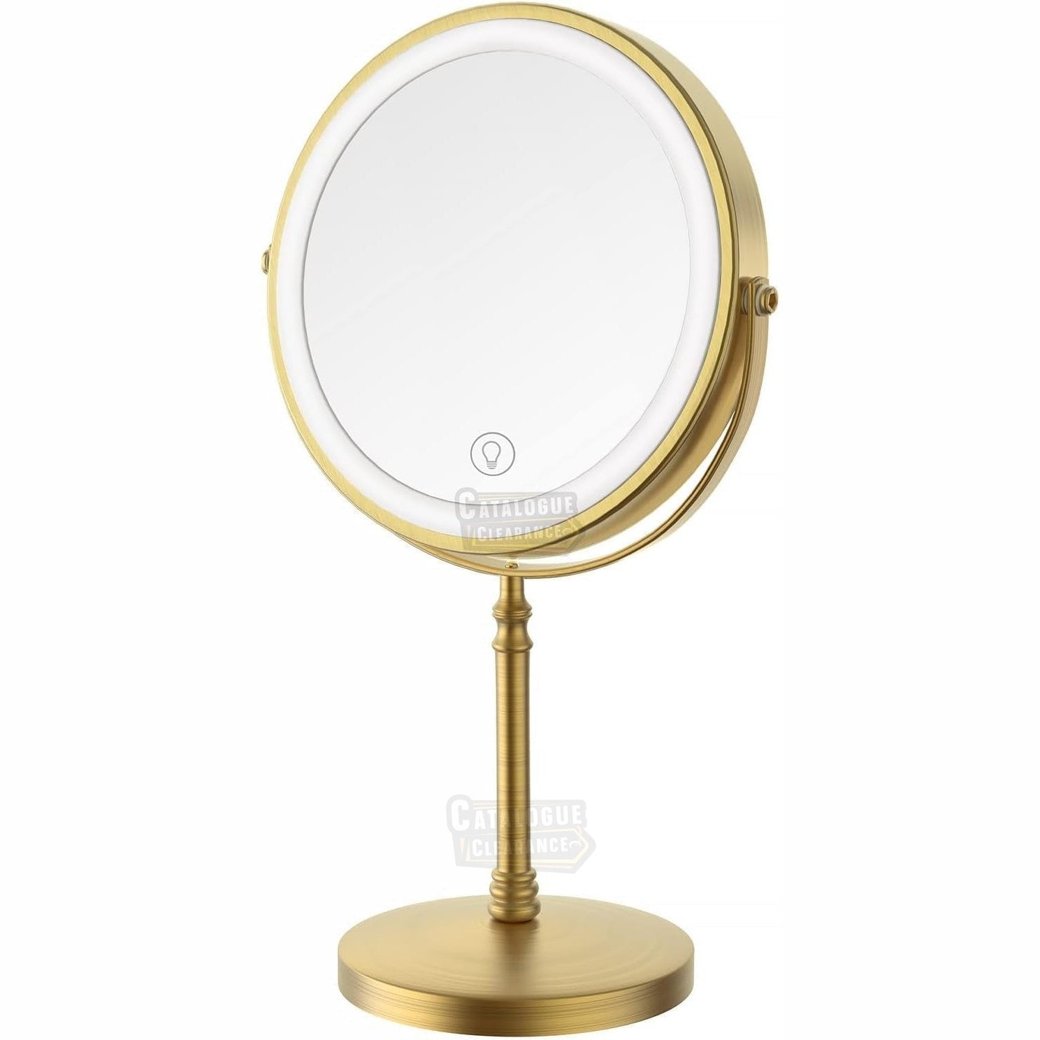 Rechargeable 8" Lighted Makeup Mirror – 1x/10x Magnification, 3 Colors & Touch Control