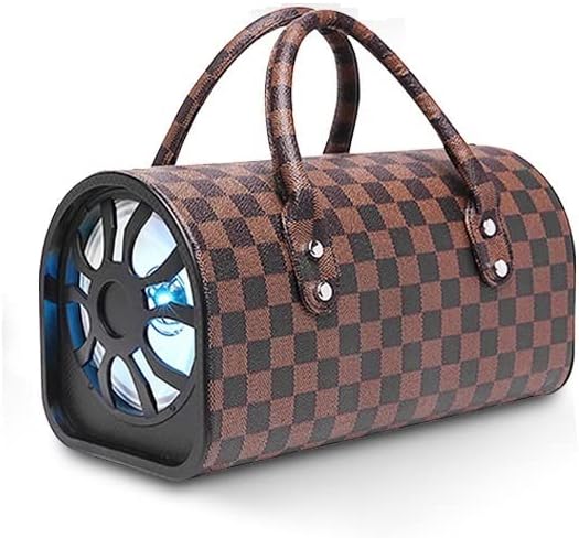 Portable Handbag-Style Bluetooth Speaker – Luxury Checkered Design