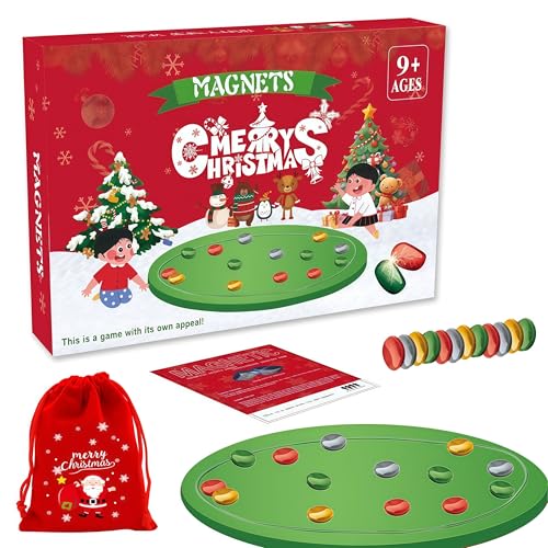 Christmas Magnetic Chess Set – Fun Family Game with 20 Magnets & Travel Bag