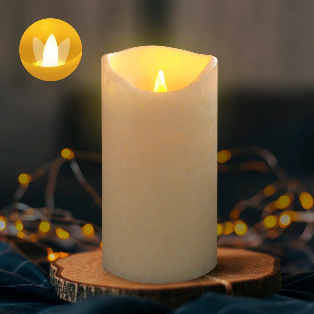 CandleCraft LED Dancing Flame Candle – Real Wax Flameless Ambient Candle