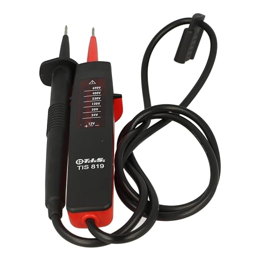 TIS 819 | T.I.S. 819 Voltage Tester – 12-690V AC/DC, LED Indicator, CAT III & CAT IV Rated, IP54, No Battery Required