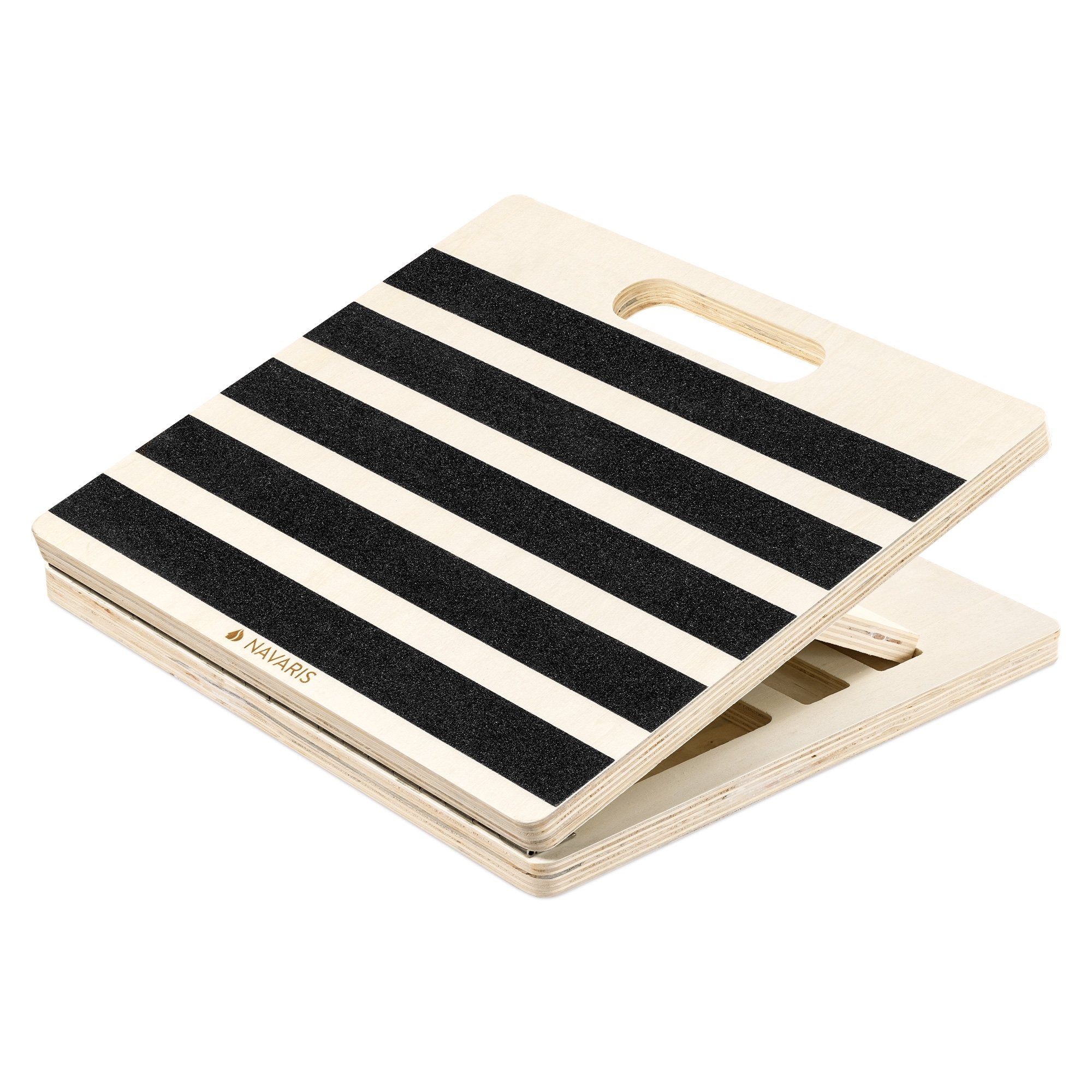 Navaris Adjustable Wooden Slant Board β Calf Stretcher Incline Board with Anti-Slip Grip β Foldable Exercise Wedge