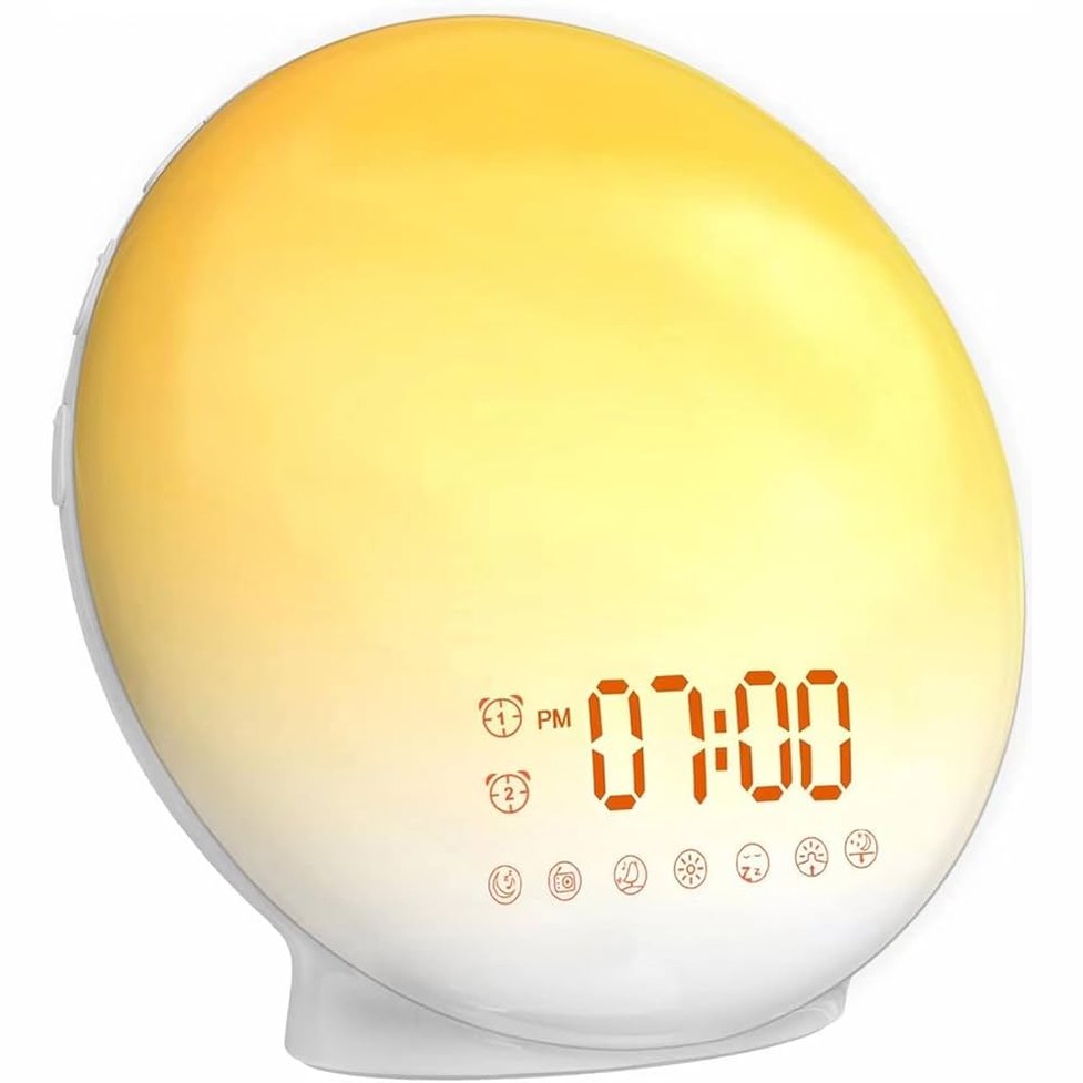 Sunrise Alarm Clock with Music, Digital Wake-Up Light & Snooze Function