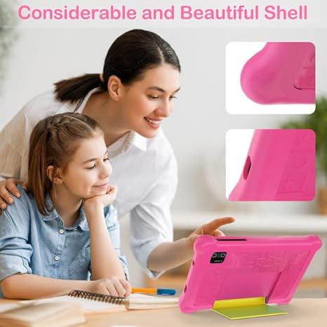 7-Inch Android 12 Kids Tablet – Pink | 2GB RAM, 32GB Storage, Parental Control