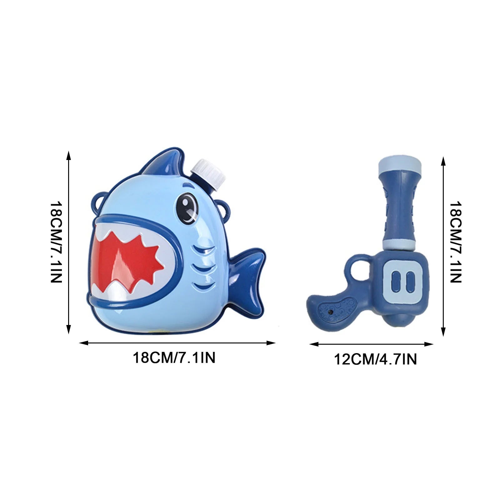 Shark-Themed Toy Water Pump Backpack – Fun Outdoor Water Blaster for Kids