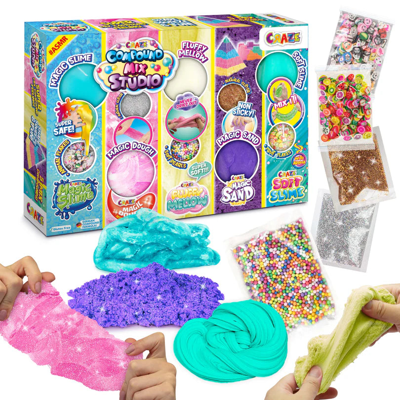 Mix Compound Fun Studio – Slime, Kinetic Sand & Dough Set for Kids