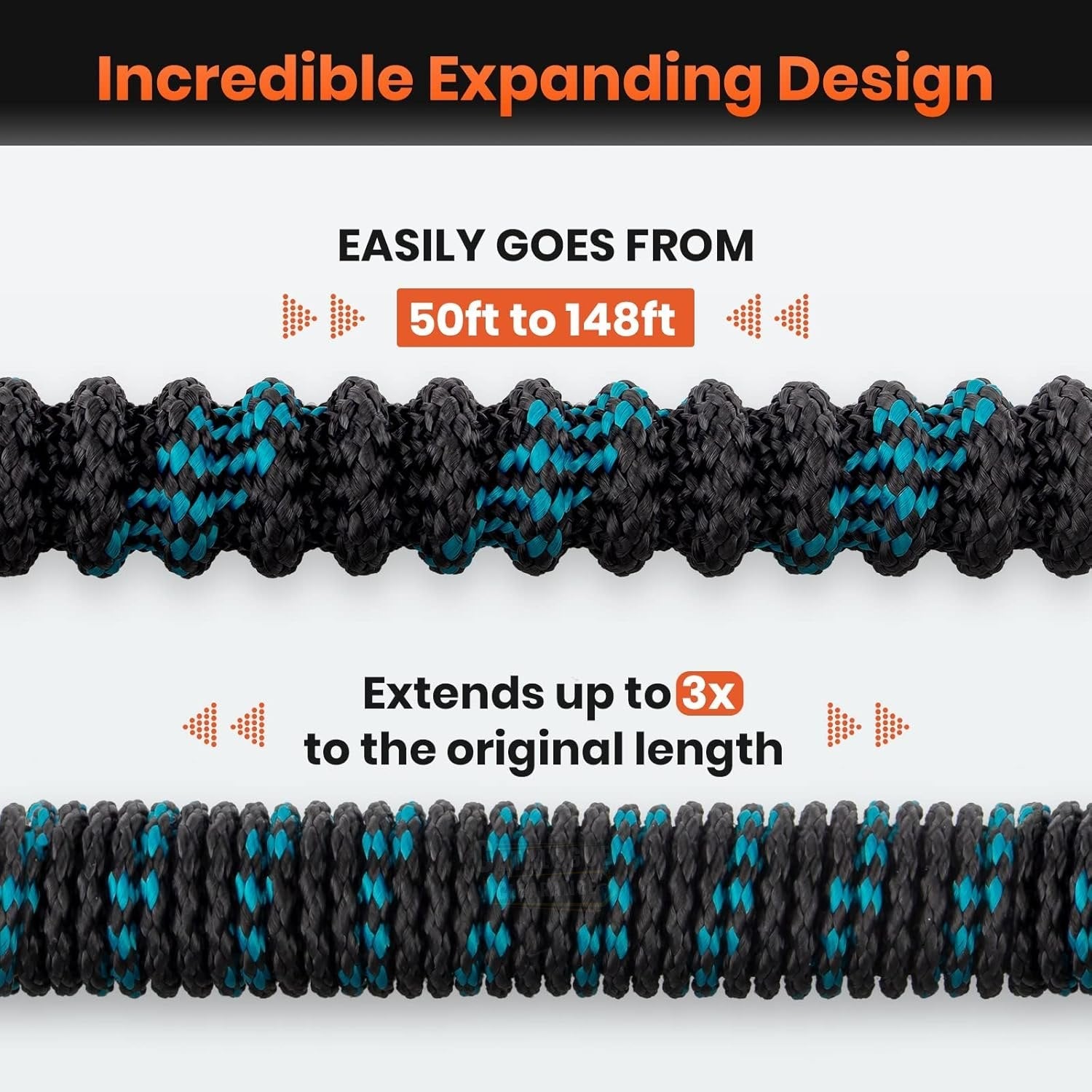 75ft Expandable Garden Hose with Brass Fittings & 10-Pattern Spray Nozzle + Soap Foam Gun