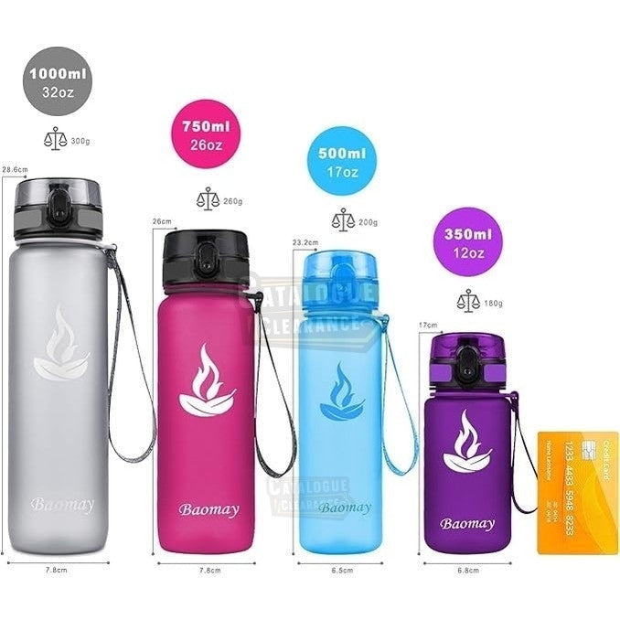 Baomy Sports Water Bottle 750ml, Adults/Kids Water Bottle with Filter