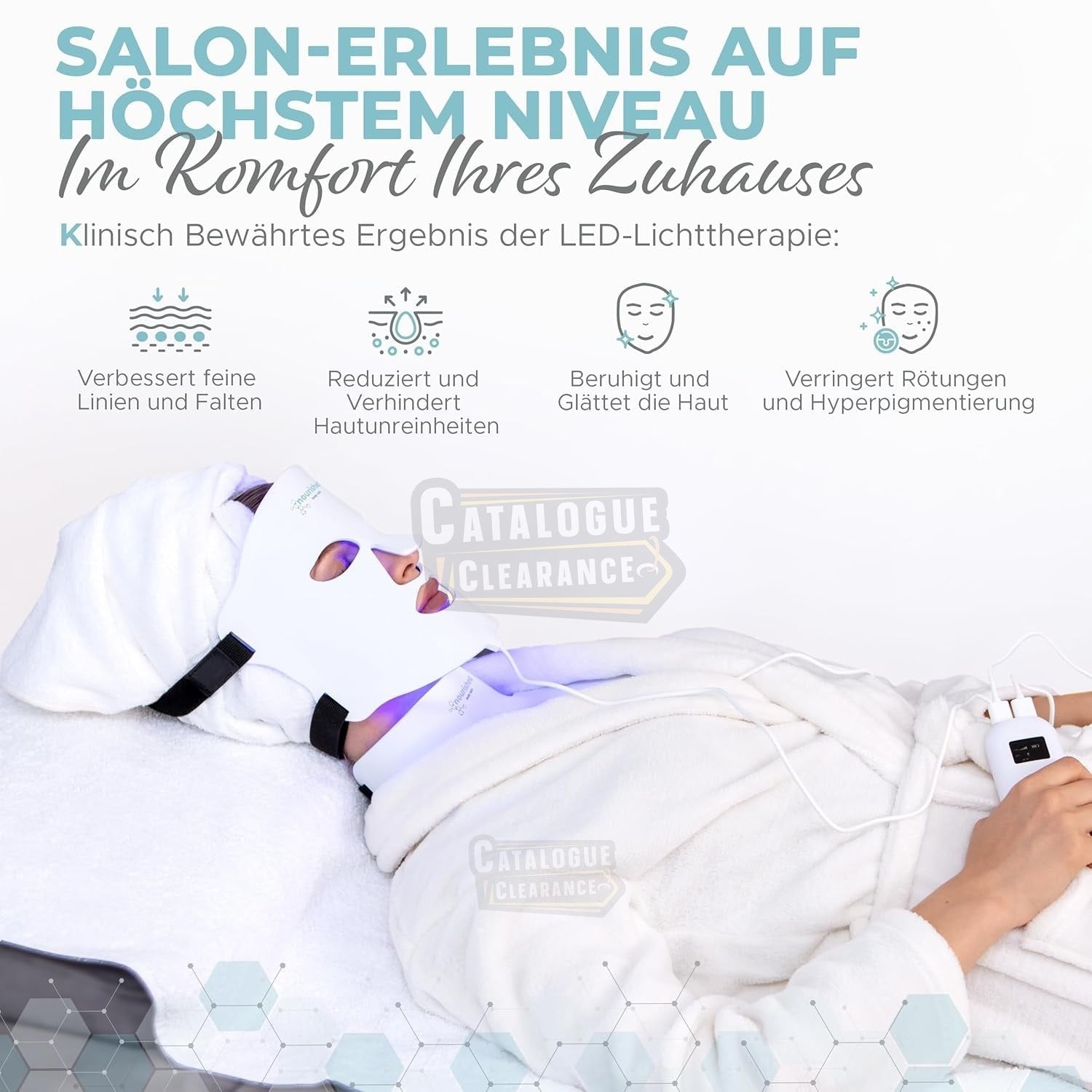 Nourished Body&skin LED Face & Neck Mask - 7 Colours for Anti-Aging & Rejuvenation