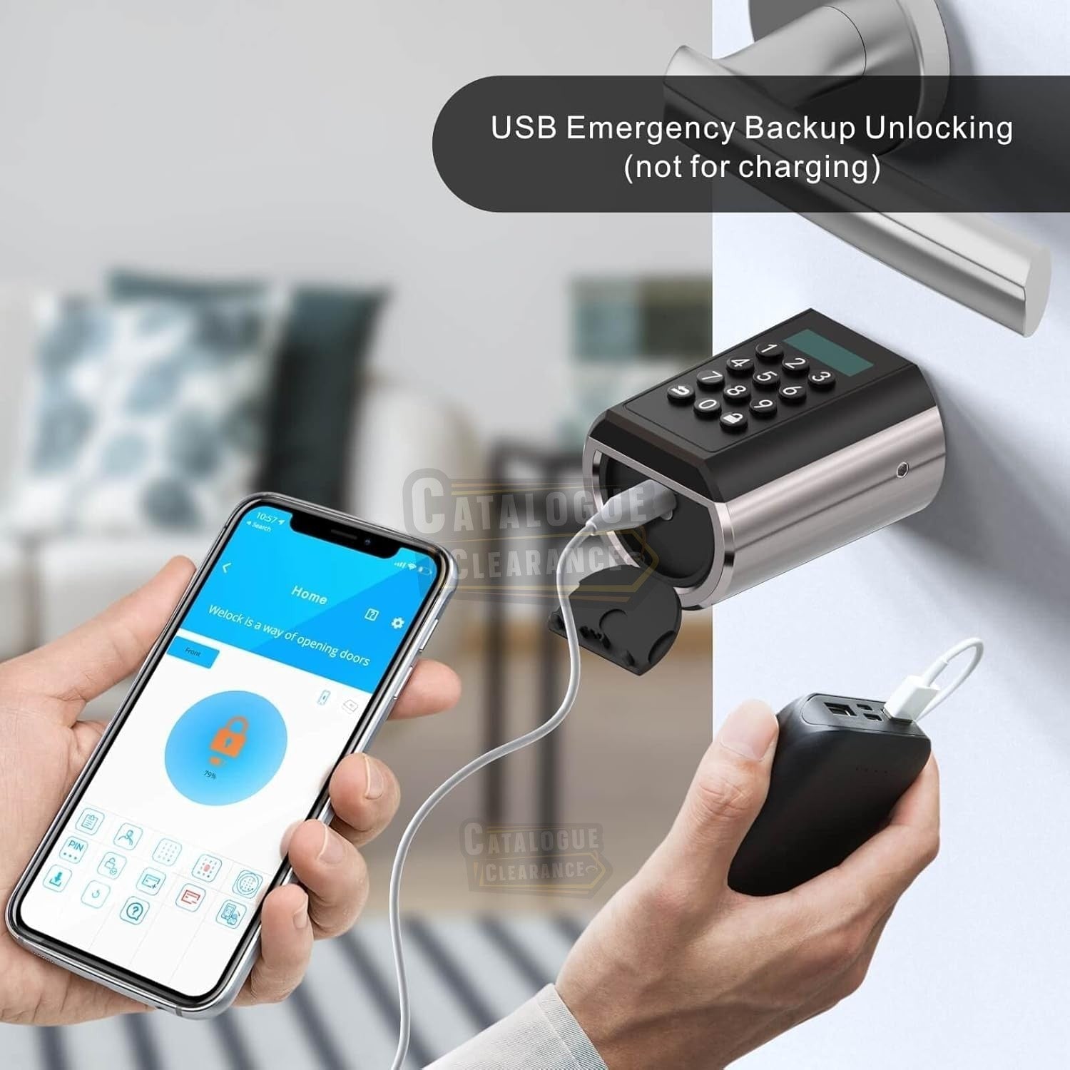 WELOCK PCB51 Smart Wi-Fi Door Lock – Keypad, RFID, Bluetooth & App Control, Waterproof