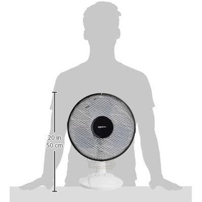 AmazonBasics 40W Oscillating Table Fan – 3-Speed Settings