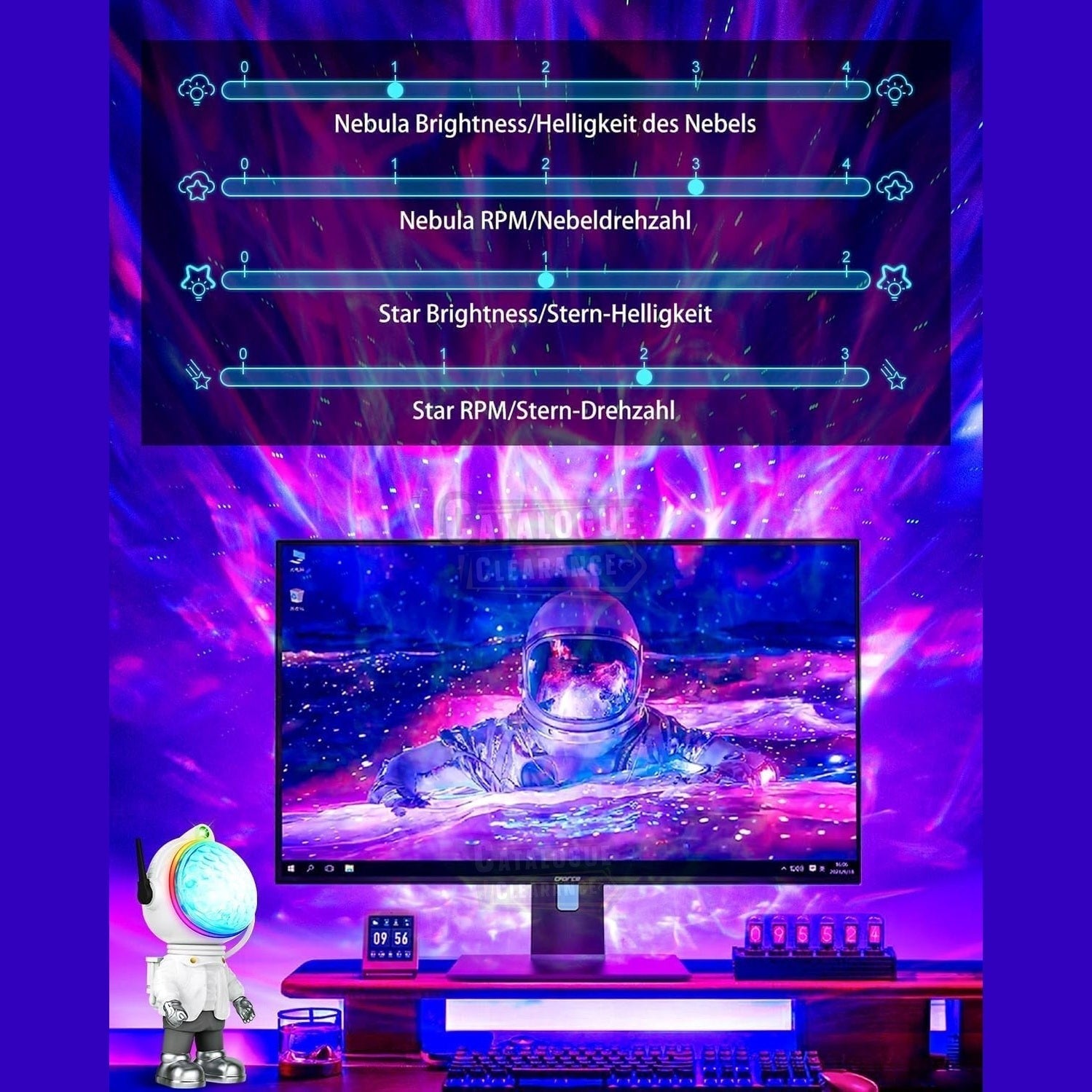 Astronaut Galaxy Projector LED Starry Night Lamp