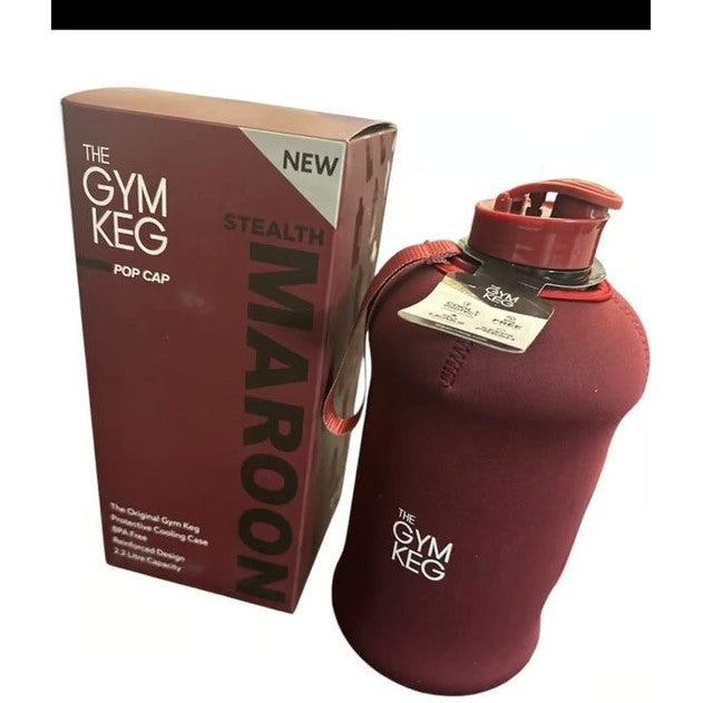The Gym Keg – Stealth Maroon (2.2L Pop Cap)